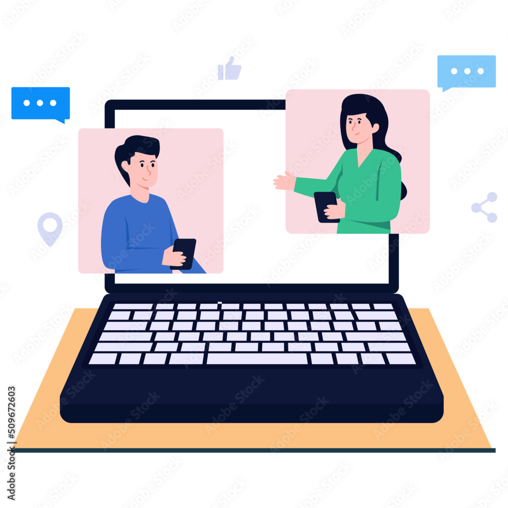 Trendy vector design of communication Trendy vector design of communication