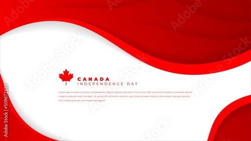 Waving red in white background design for canada day design