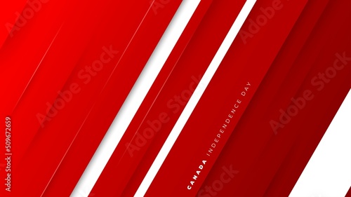 Geometric abstract background in red and white lines design for canada independence day design