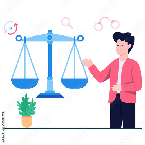 Perfect design illustration of justice