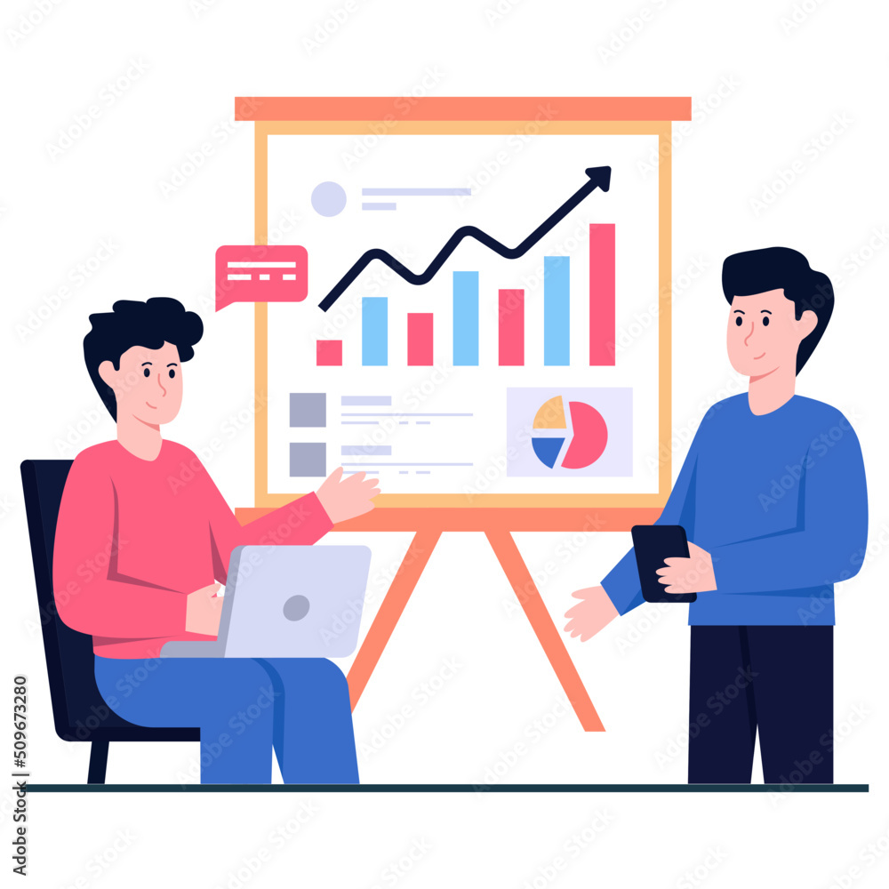 Unique design illustration of business presentation Unique design illustration of business presentation