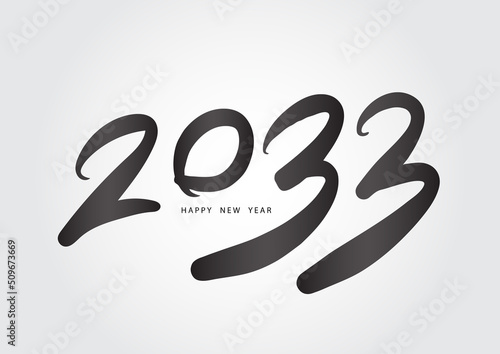 2033 year, happy new year 2033 vector, 2033 number design vector illustration, Black lettering number template