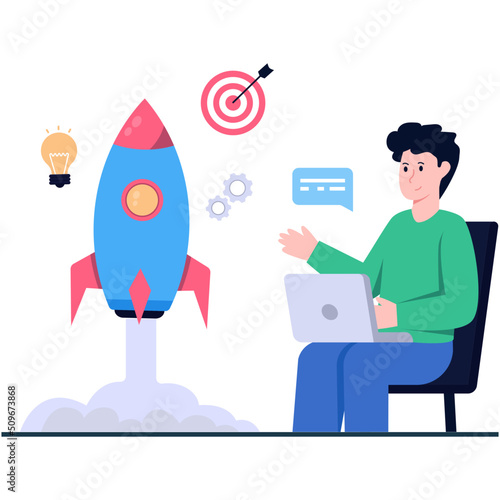 Premium download illustration of business startup