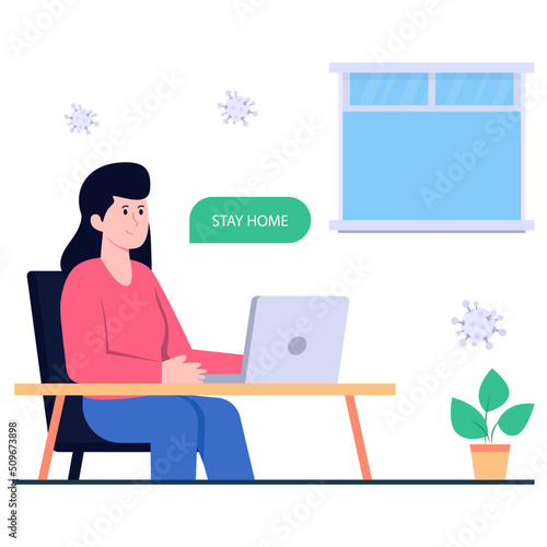 Trendy vector design of covid precaution