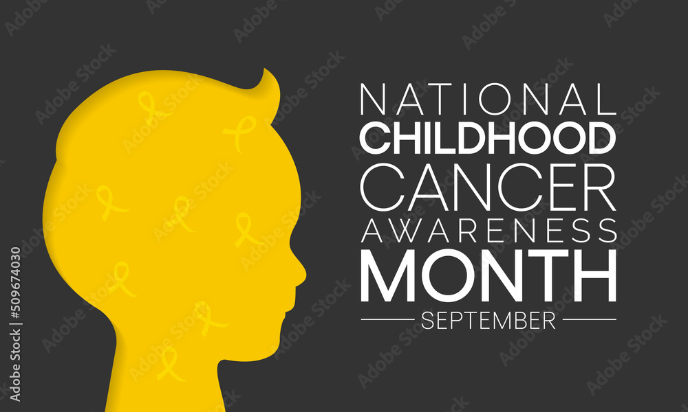 Childhood Cancer awareness month (CCAM) is observed every year in September to recognize the children and families affected by cancers. Vector illustration
