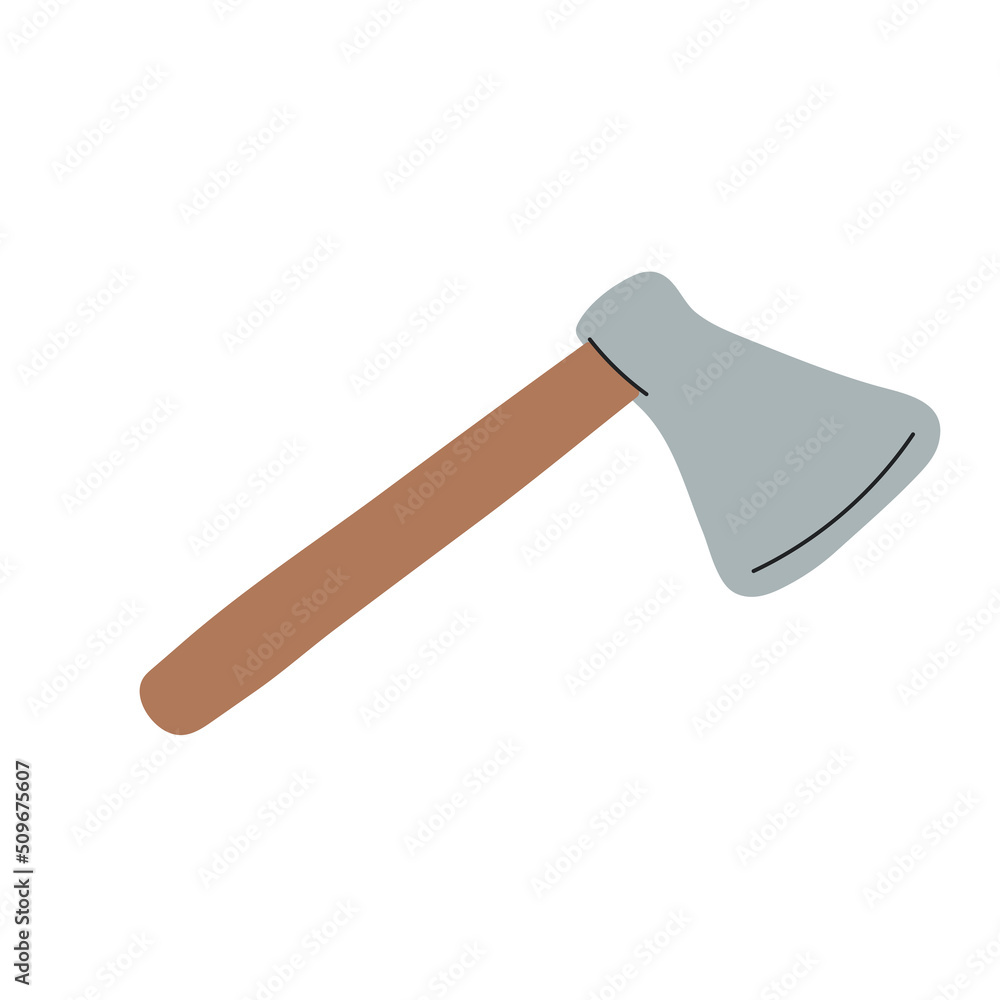Axe vector flat Illustration. Camping equipment. Axe vector flat Illustration. Camping equipment.