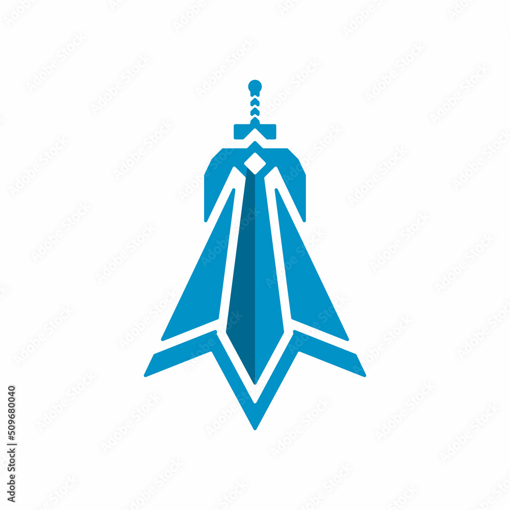 Paper Plane Sword Business Logo Design