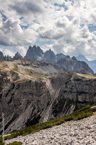 Mountain trail Tre Cime di Lavaredo in Dolomites