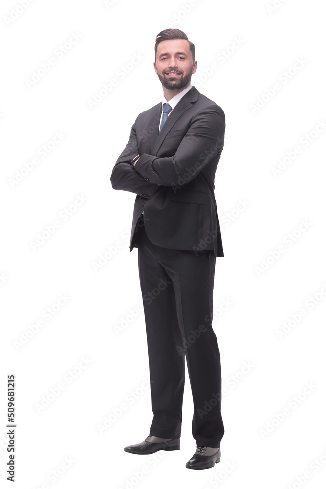 successful young business man . isolated on white successful young business man . isolated on white