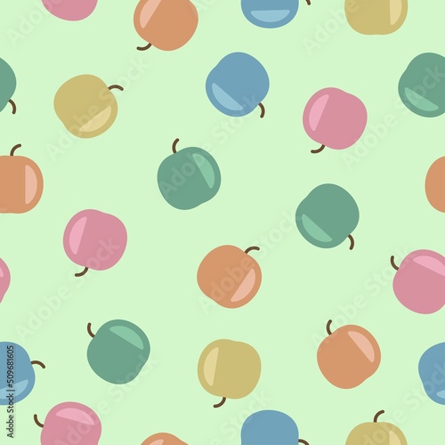 fruity vector colorful apples pattern