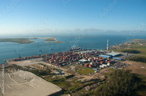 Aerial view of the Rio Grande Port, located in the southern state of Rio Grande do Sul.