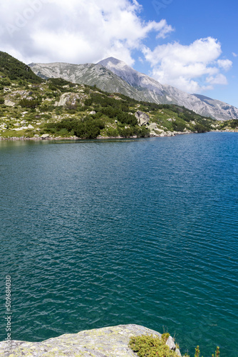 Landscape of Pirin Mountain and Fish Banderitsa lake, Bulgaria