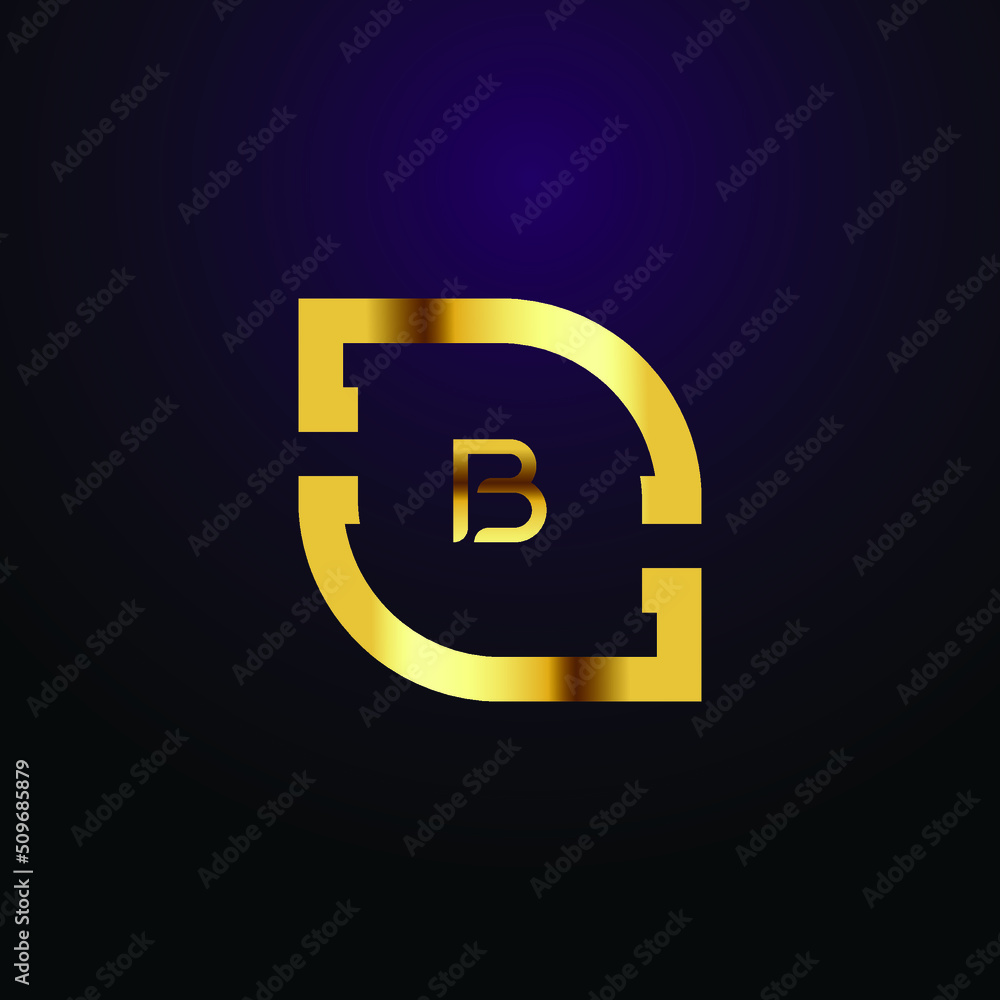 Obraz premium Premium luxury Vector elegant gold and font Letter B Template for company logo with monogram element 3d Design