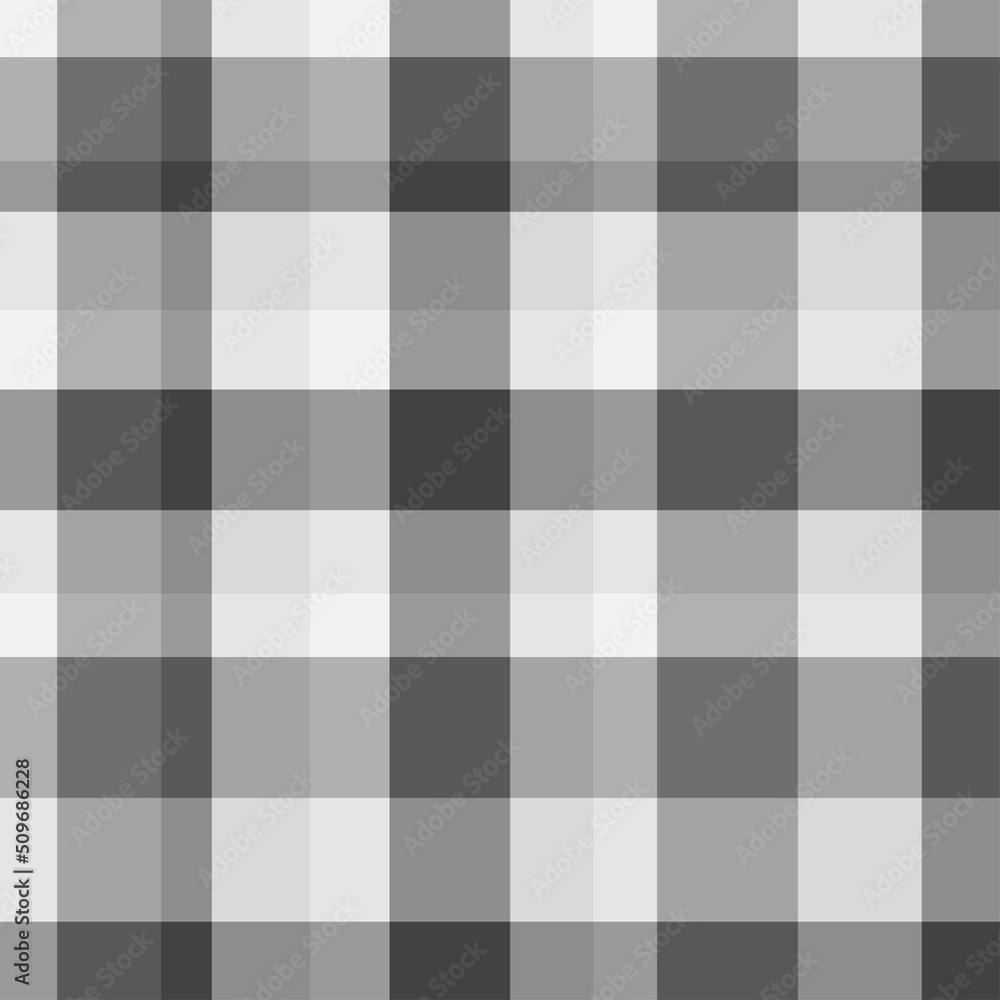 Seamless pattern. Checkered monochrome cloth texture. Print for fabrics