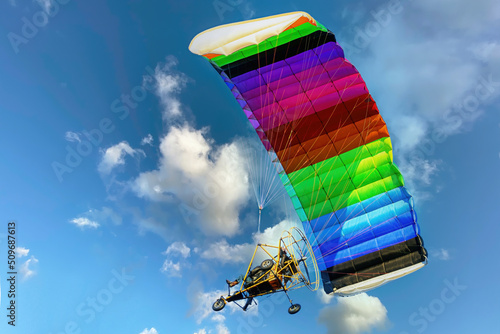 paraglider in the sky