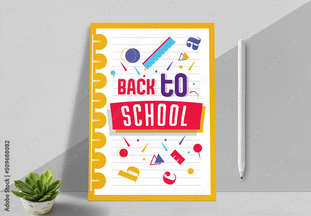Back to School Book Cover Design Stock Template | Adobe Stock
