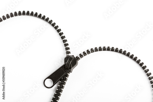 black plastic zipper photo