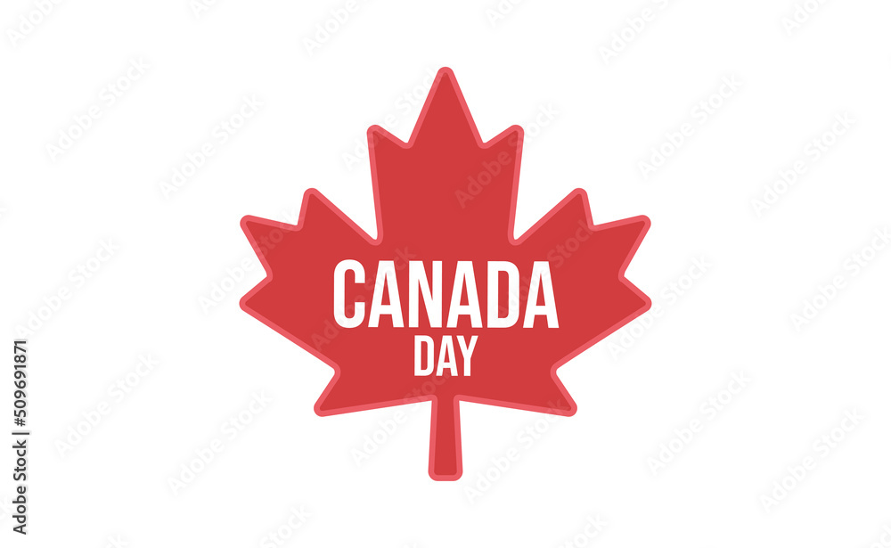 Canada day banner. Canadian red leaf. Canada day banner. Canadian red leaf.