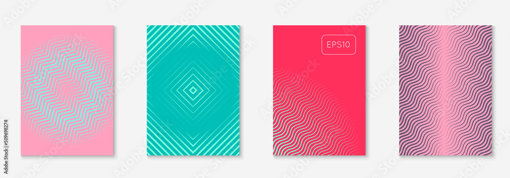Design magazine cover as template with line geometric element. - obrazy, fototapety, plakaty 
