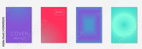 Set brochure as minimalist trendy cover. Line geometric element.