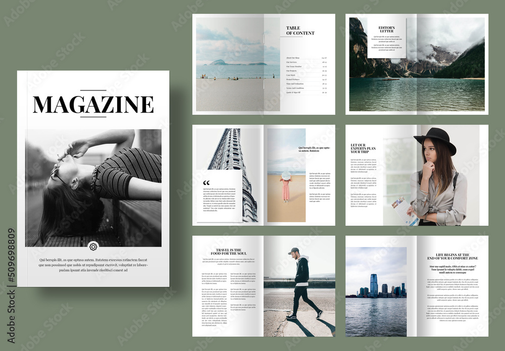 Magazine Layout Stock Template | Adobe Stock