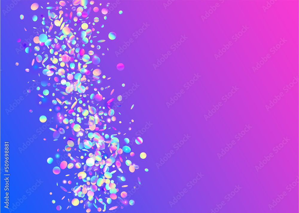 Carnival Sparkles. Rainbow Background. Violet Laser Glare. Webpunk Art. Glitter Foil. Cristal Glitter. Metal Burst. Shiny Abstract Wallpaper. Purple Carnival Sparkles