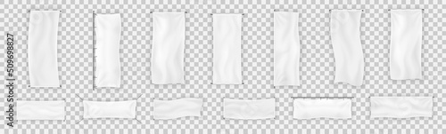 Fabric banner or flag signboards for advertising