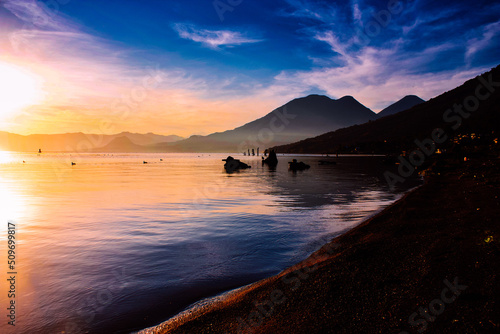sunrise on Lake Atitlán