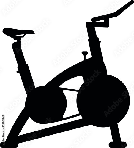 indoor bike, spin bikes, Indoor cycling realistic silhouette