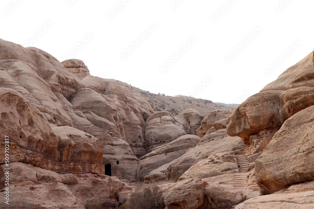 Petra city in Jordan (Nabateans city) rocks and landmarks