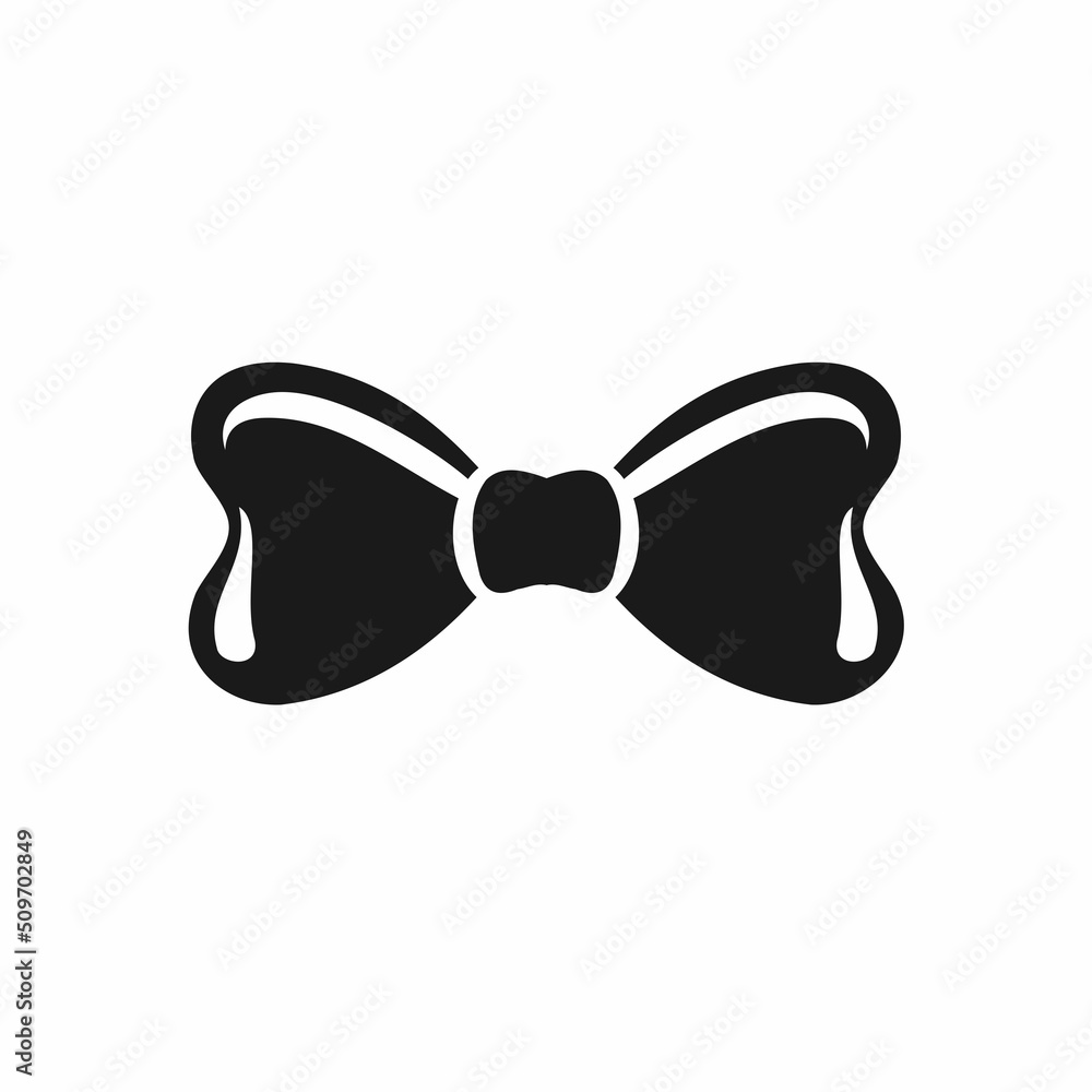 Fototapeta premium Vector illustration of bow tie black on white background