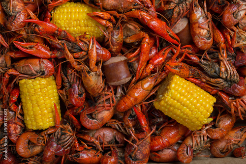Spicy Boiled Crawfish with corn