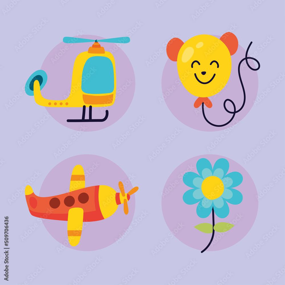 set of kids illustrations