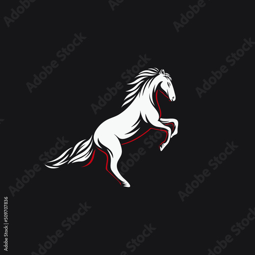 Horse logo design. Animal illustration.