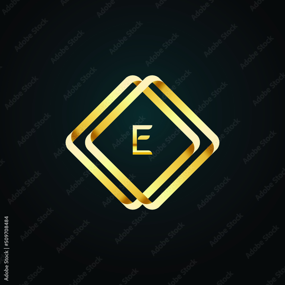 Premium luxury Vector elegant gold and silver font Letter E Template ...