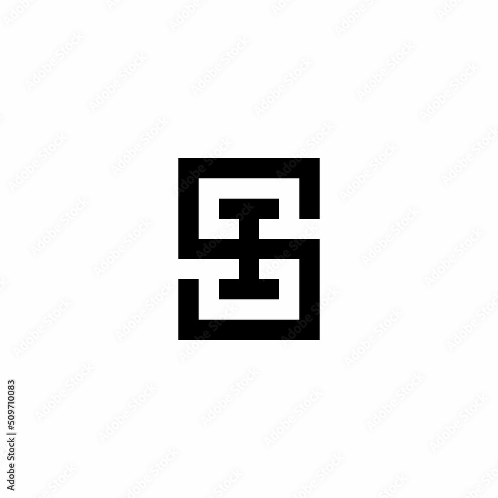 Obraz premium Initial Letter S with Crossfit Gym logo design