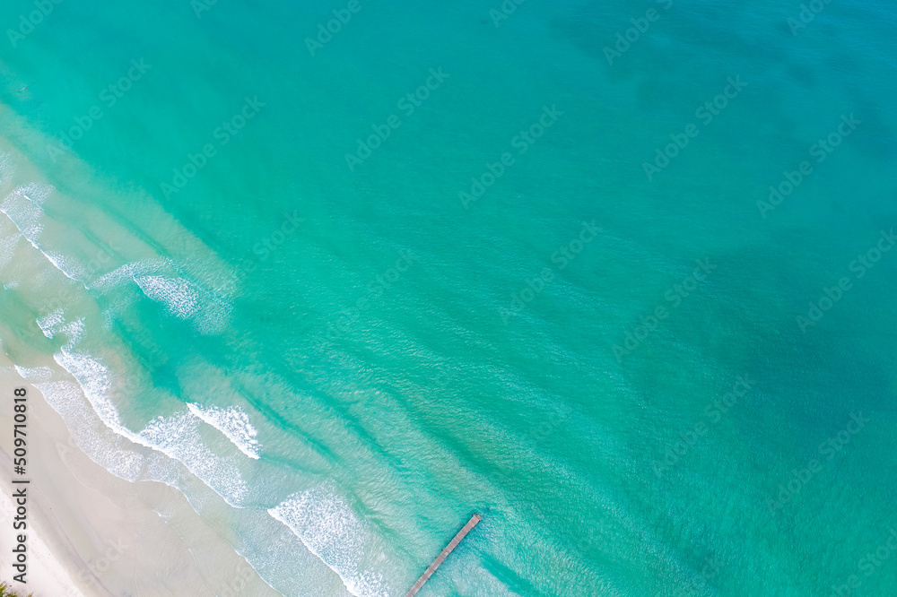 White sand beach sea wave turquoise water nature scenery