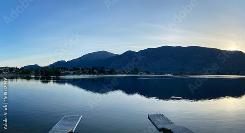 Dawn at the lake (panorama) 