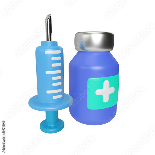 Vaccine 3d Illustration Icon