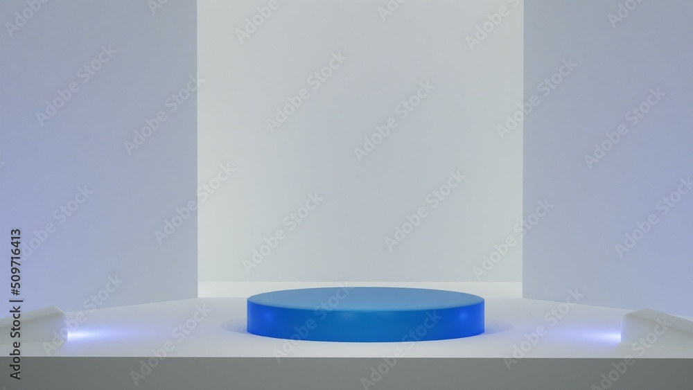 3D rendering blue podium with minimalist background. perfect for showing product and promotion with 4k resolution. 3D rendering blue podium with minimalist background. perfect for showing product and promotion with 4k resolution.