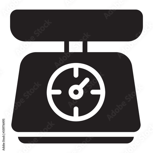 food scale glyph icon photo