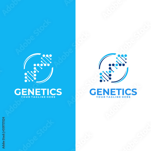 DNA vector logo collection. dna care logo designs simple modern for medical service