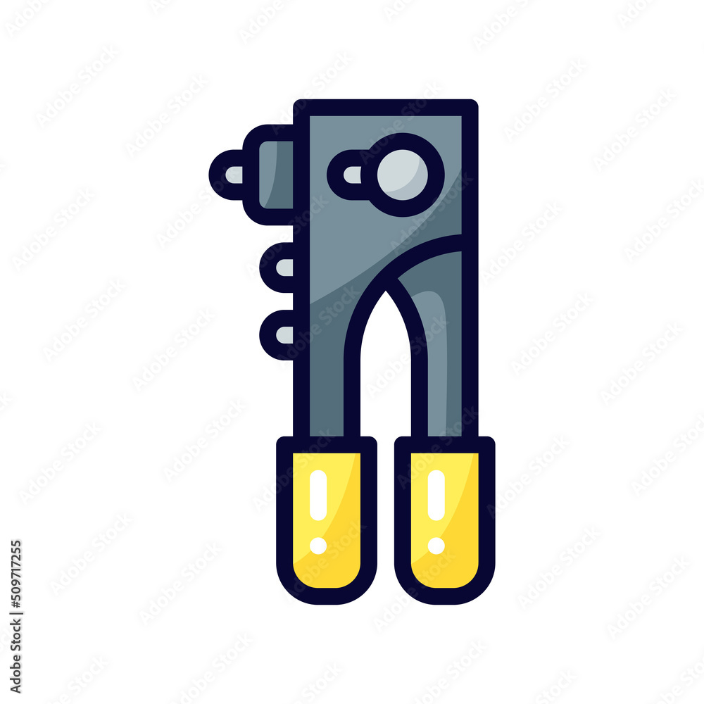 riveter filled line style icon. vector illustration for graphic design, website, app riveter filled line style icon. vector illustration for graphic design, website, app