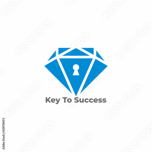key hole diamond success symbol vector