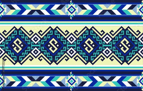 Khit cloth with Naree Rattana Rajakanya pattern.Geometric ethnic oriental pattern traditional Design for background,carpet,wallpaper,clothing,wrapping,Batik,fabric,Vector illustration embroidery style photo