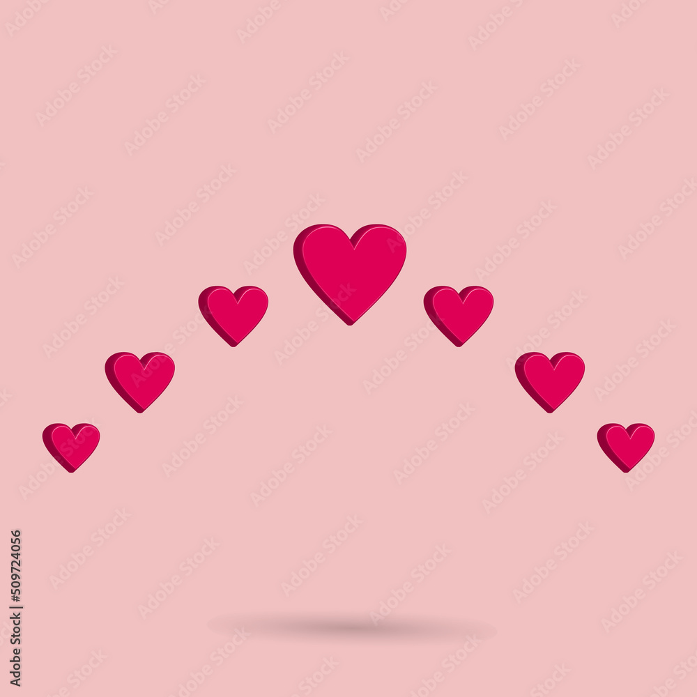 Love icon cartoon illustration with pink color best for your property images