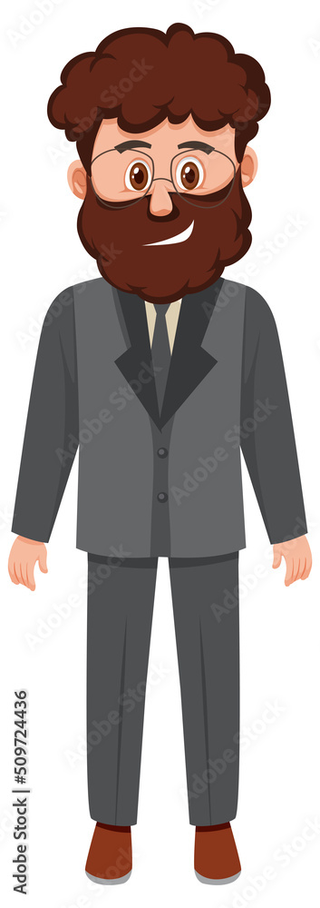 Businessman in gray suit