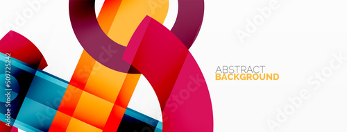 Color geometric stripes, lines abstract background. Minimal geometric template for wallpaper, banner, presentation
