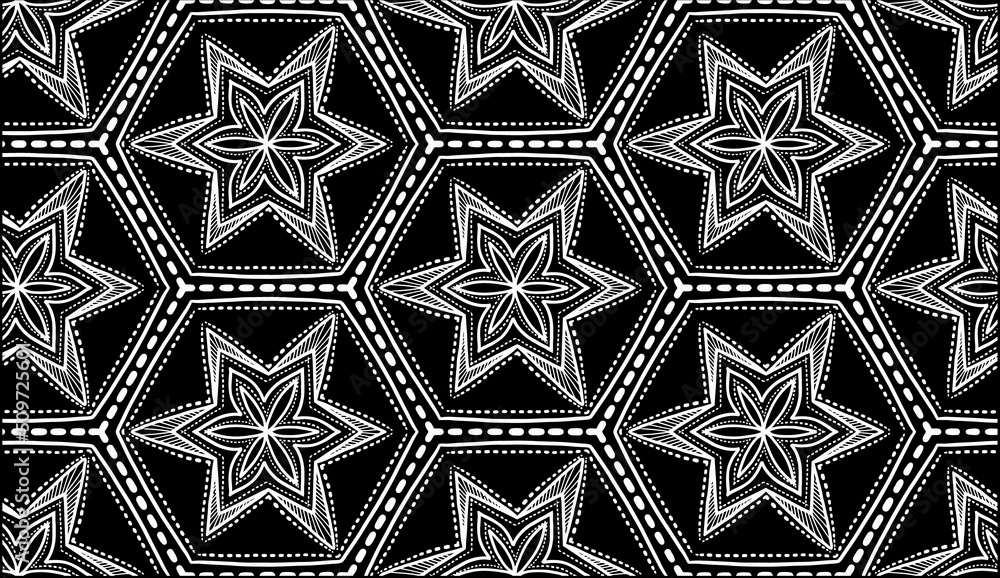 Geometric ethnic pattern seamless flower color. seamless pattern. Design for fabric,curtain,background,carpet,wallpaper,clothing,wrapping,Batik,mandalas,fabric,Vector illustration. pattern style.