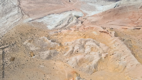 Colored sand mountains in Altyn Emel National Park